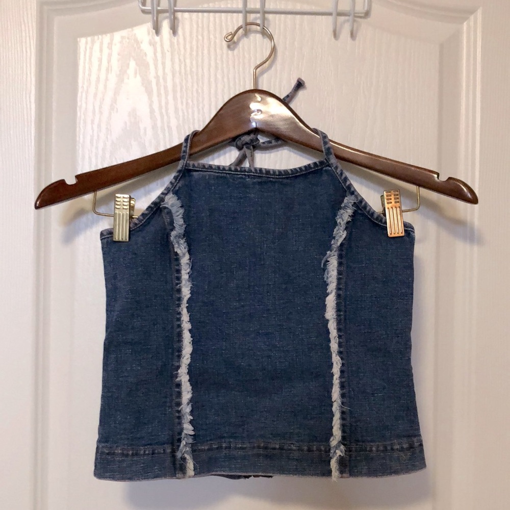 Le Chateau Junior Girl Denim Halter Top